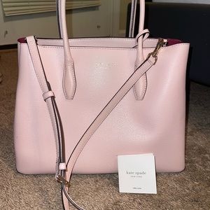 Large light pink Kate spade Marlee tote zip top